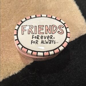 Charming Pink and White Trinket Box